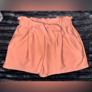 High Waist Coral Women's Shorts